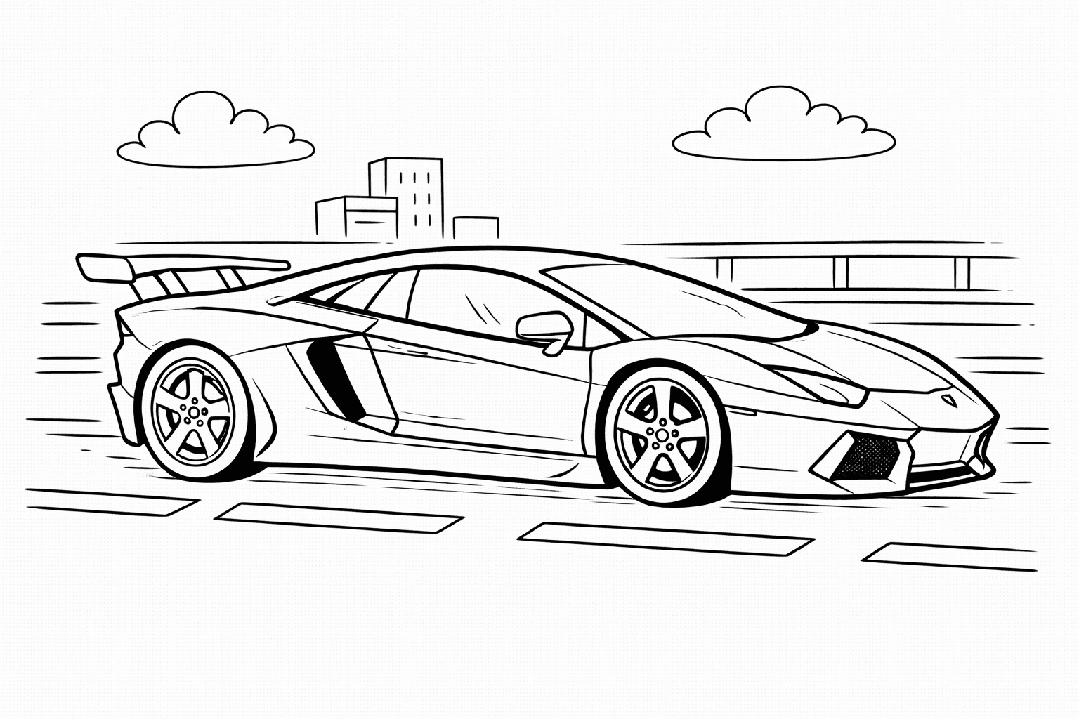 Lamborghini do druku – Kolorowanka sportowego auta