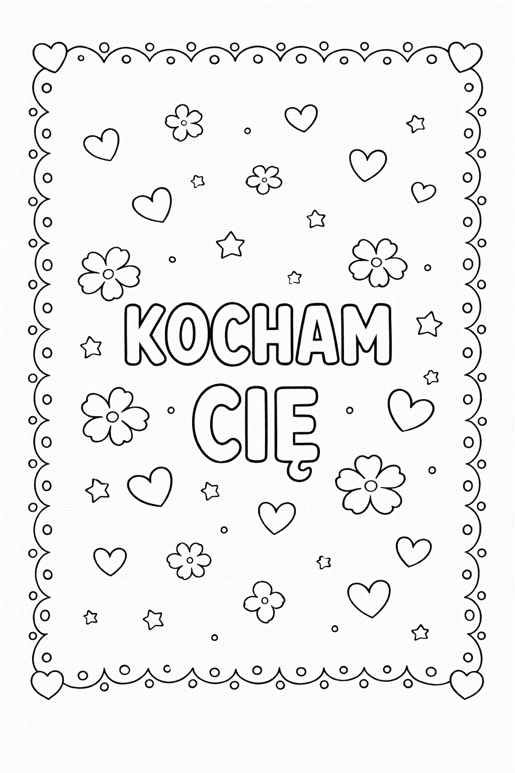 Laurka do druku – Szablon laurki do kolorowania