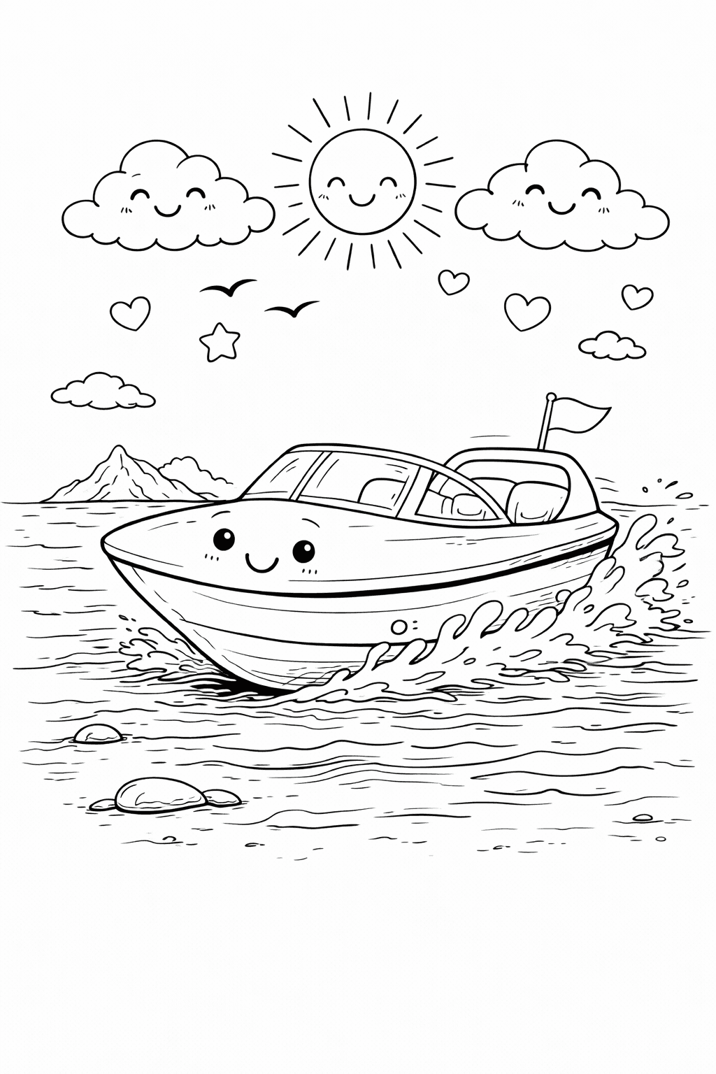 Motorówka do druku – Kolorowanka motorówki