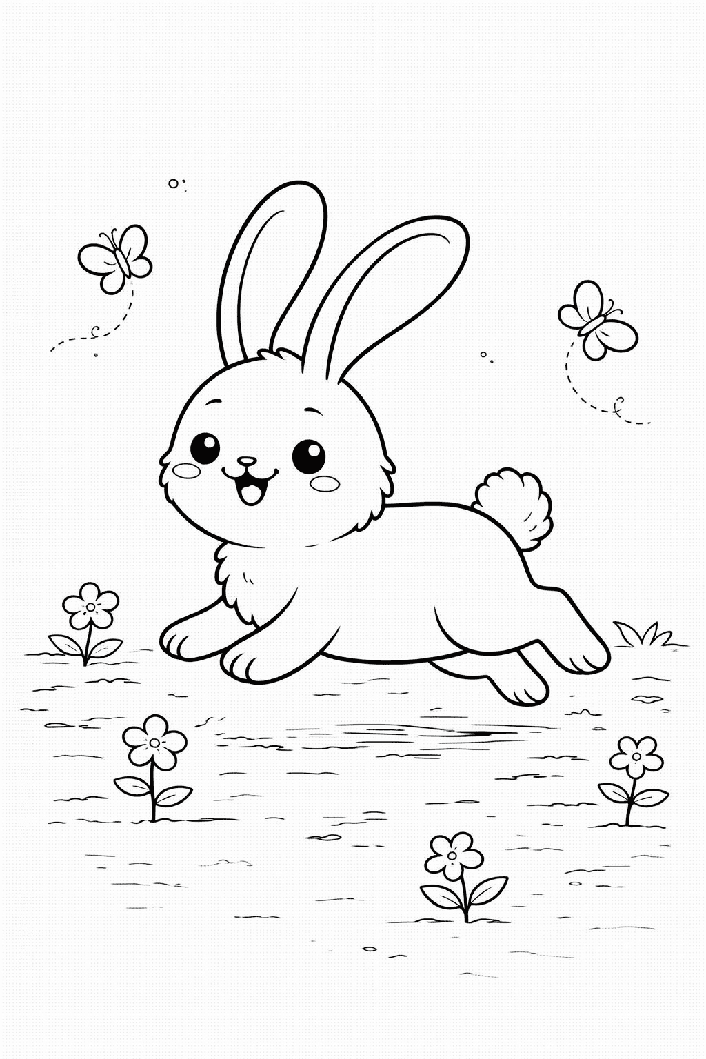 Zając do druku – Kolorowanka z zajączkiem