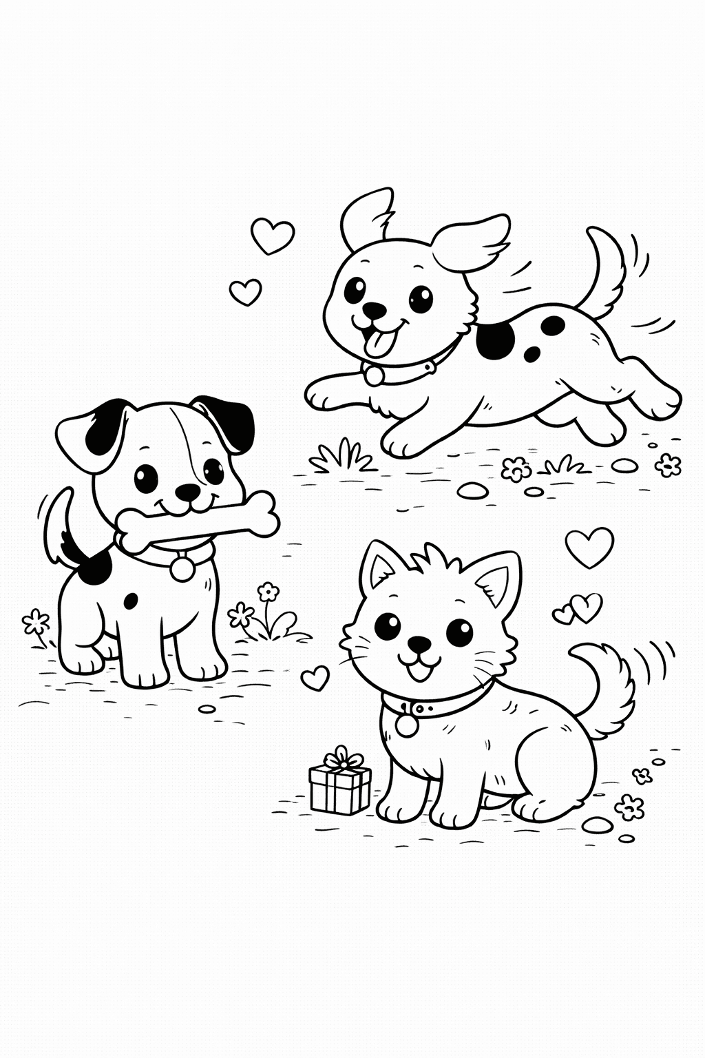 Pies kolorowanka do druku – Kolorowanki z pieskami