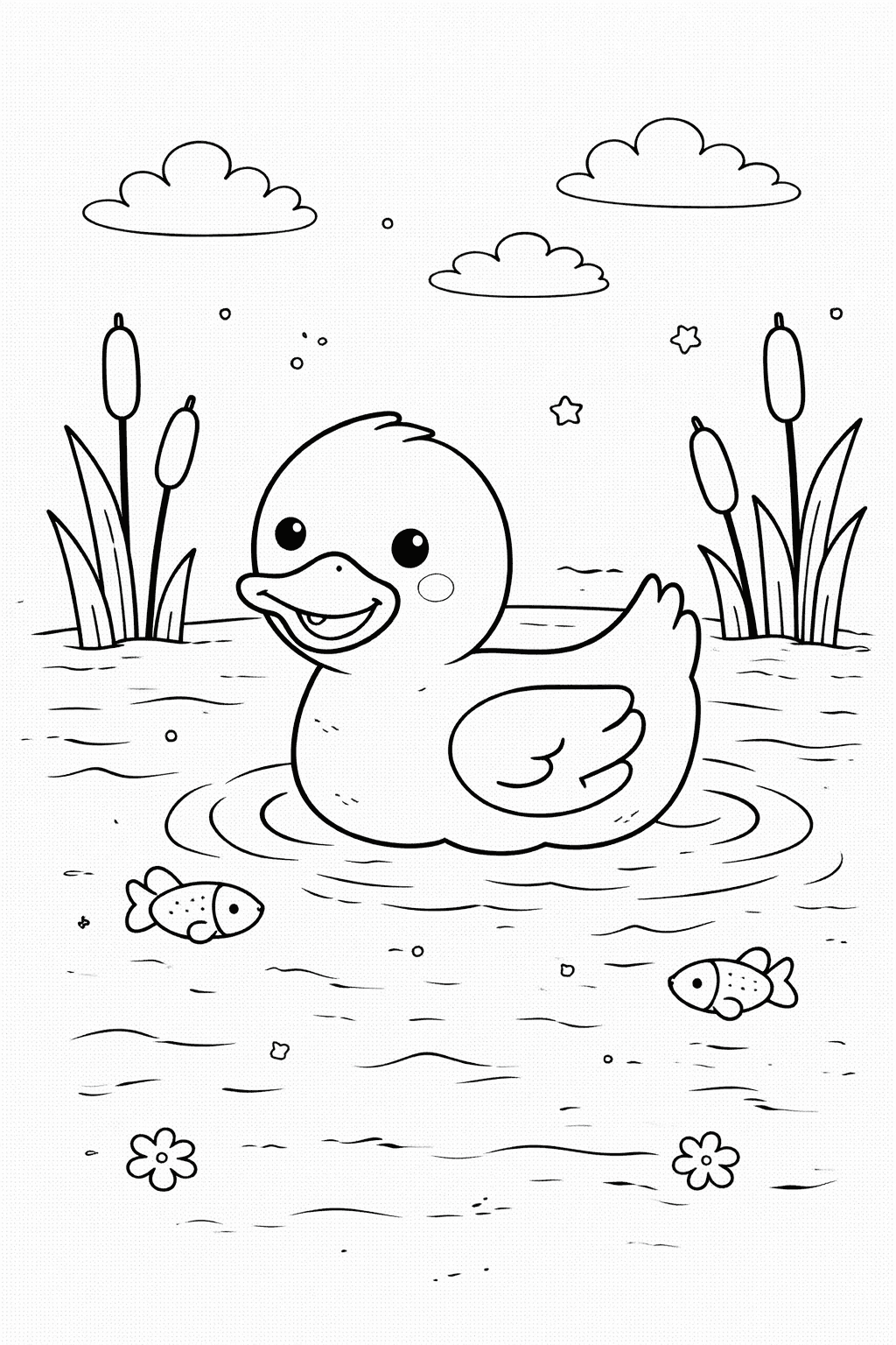 Kaczka do druku – Kolorowanka z kaczką