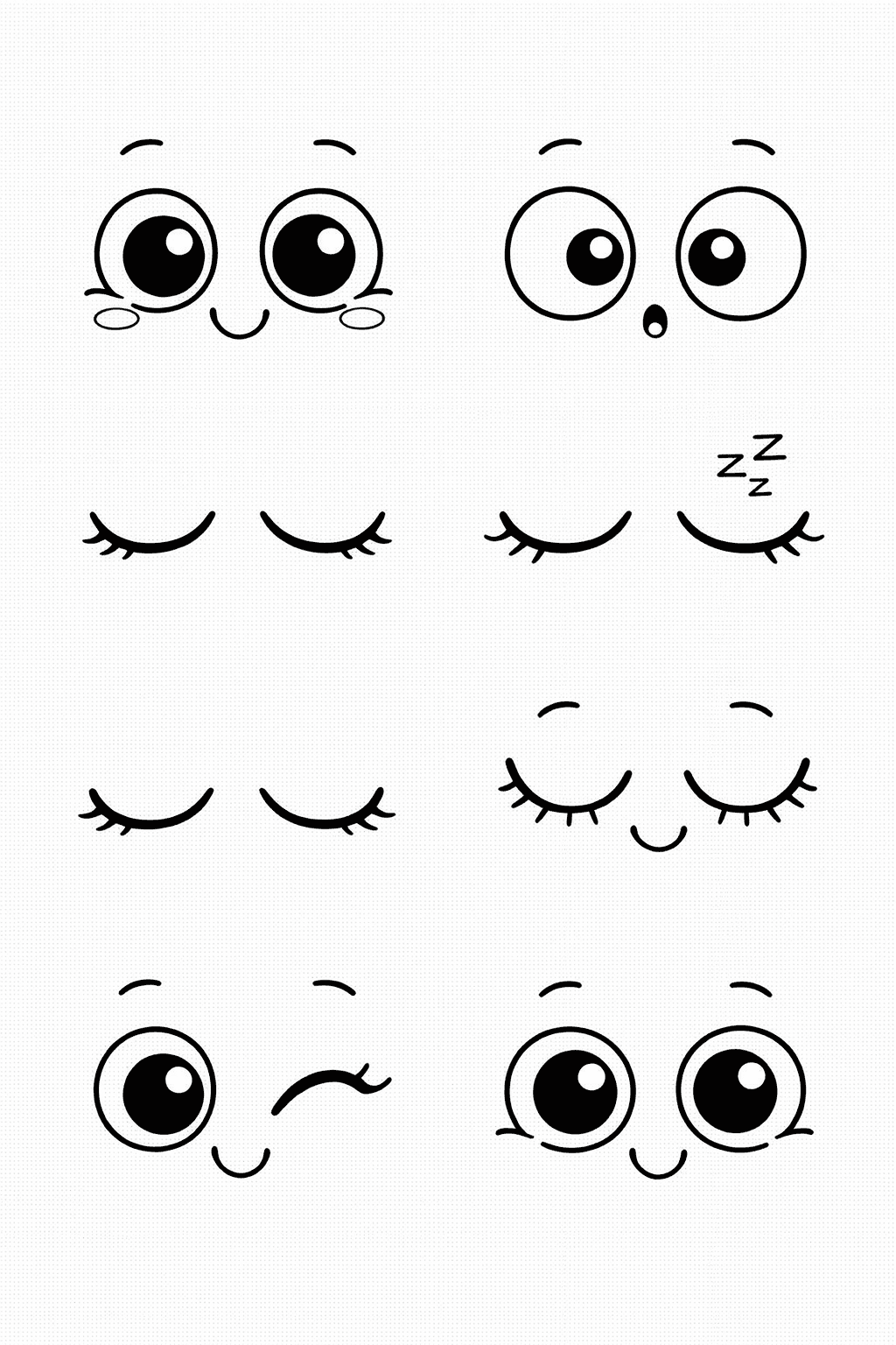 Oczy do druku – Szablony oczu do wycinania