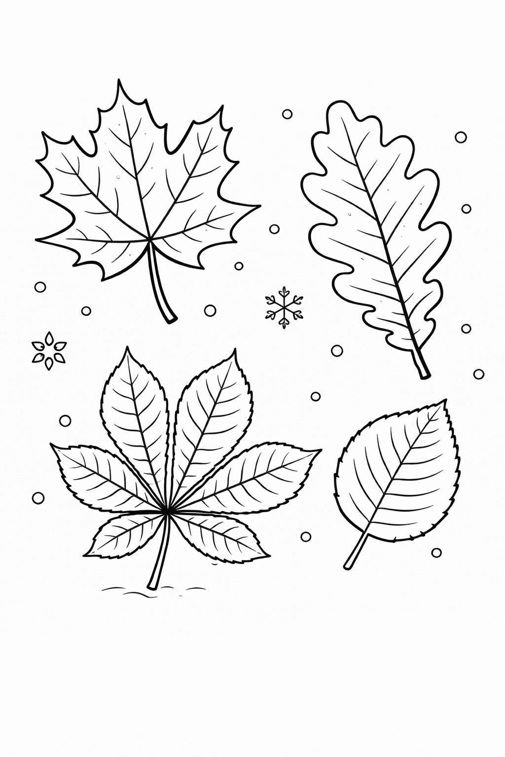 Liście do druku – Jesienne liście do kolorowania