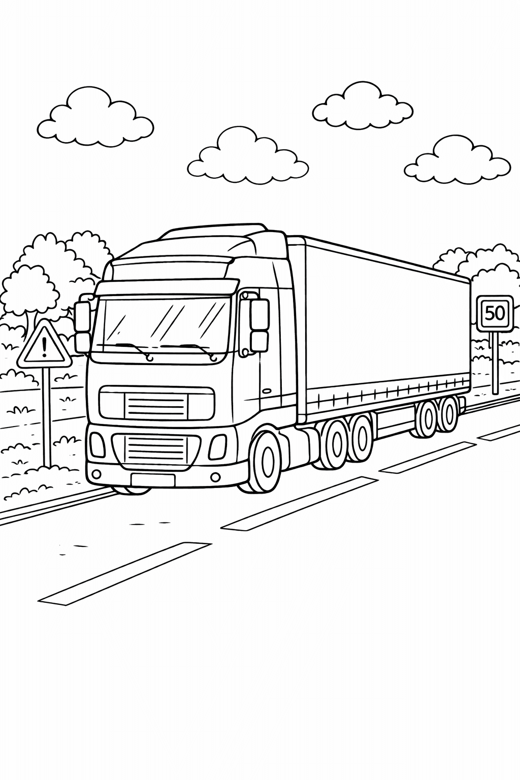 Ciężarówka do druku – Kolorowanka ciężarówki