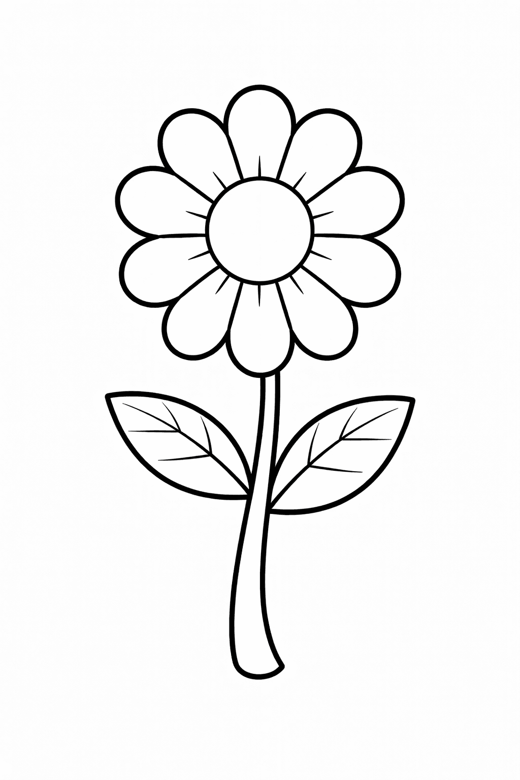 Kwiatek do druku – Szablon kwiatka do wycinania i kolorowania