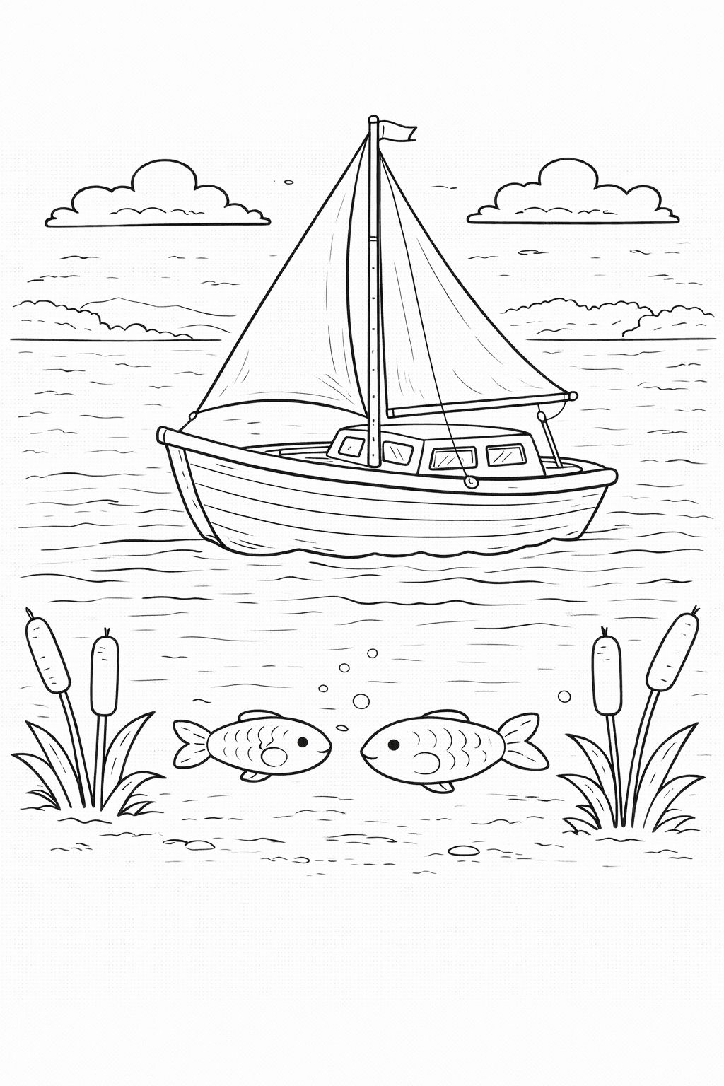Łódź do druku – Kolorowanka łodzi