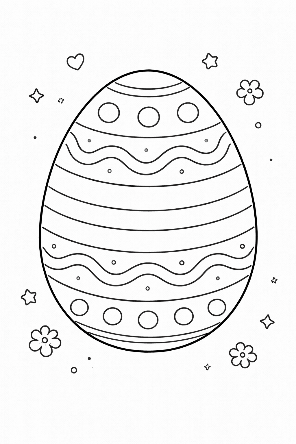 Jajko do druku – Kolorowanka jajka do wydrukowania
