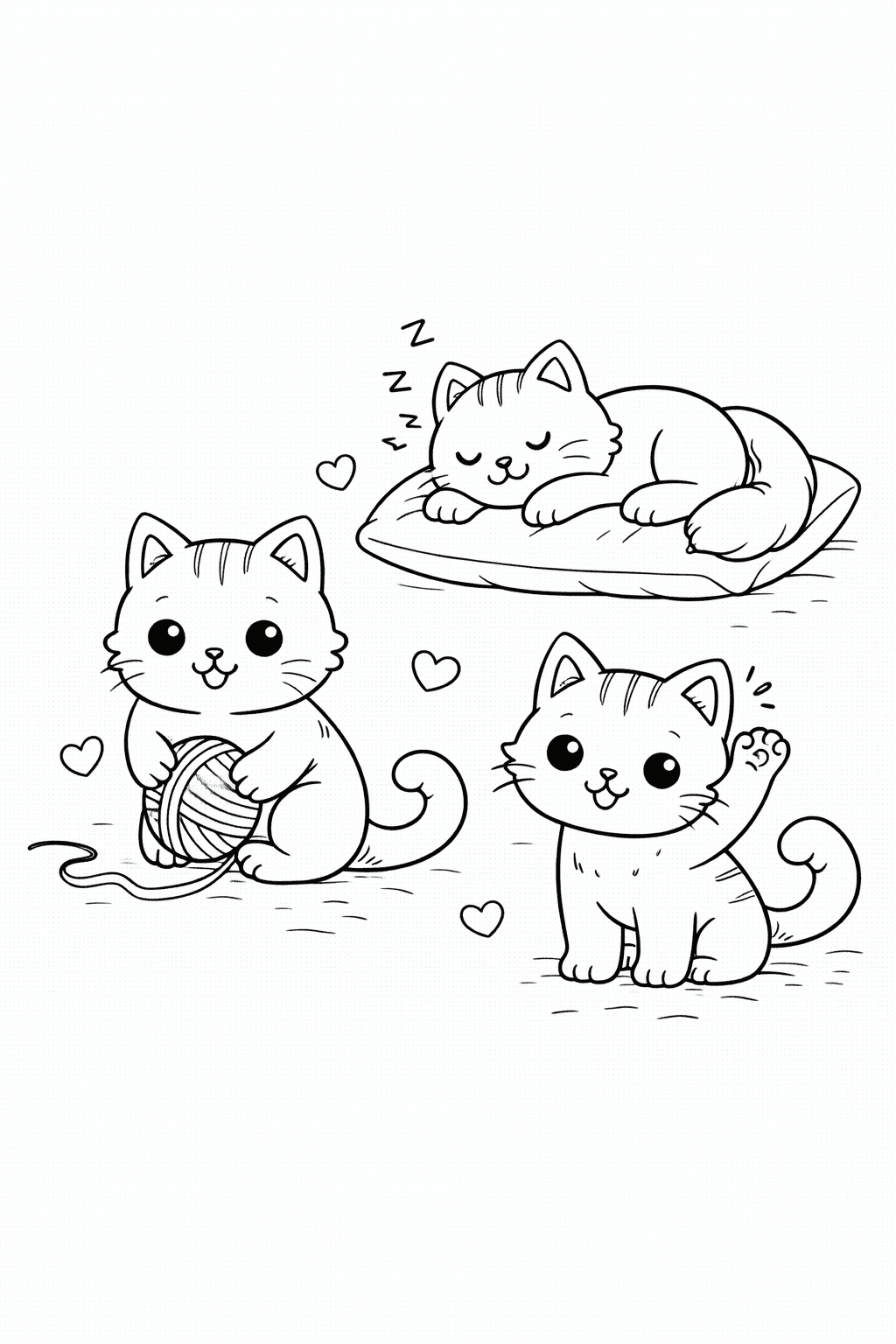 Kotek kolorowanka do druku – Urocze kotki do kolorowania