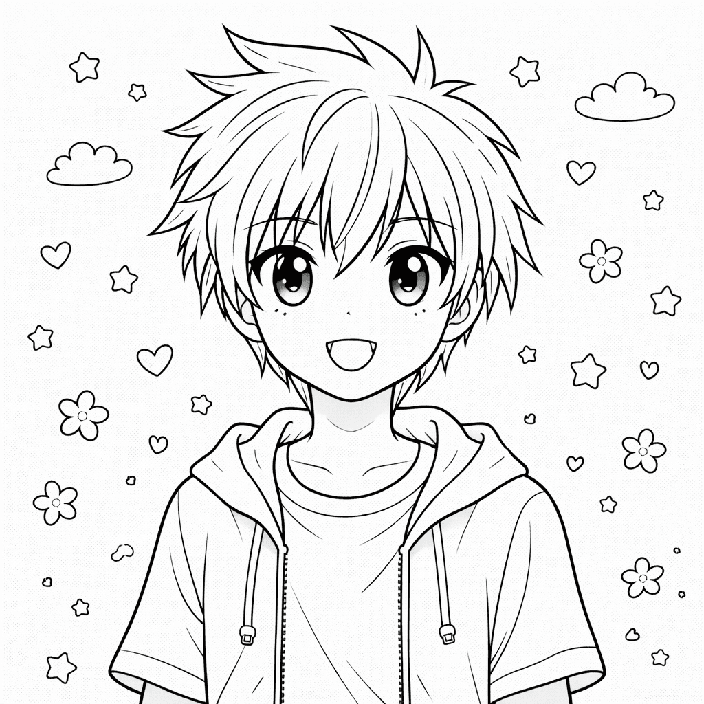 Anime do druku – Kolorowanki w stylu anime