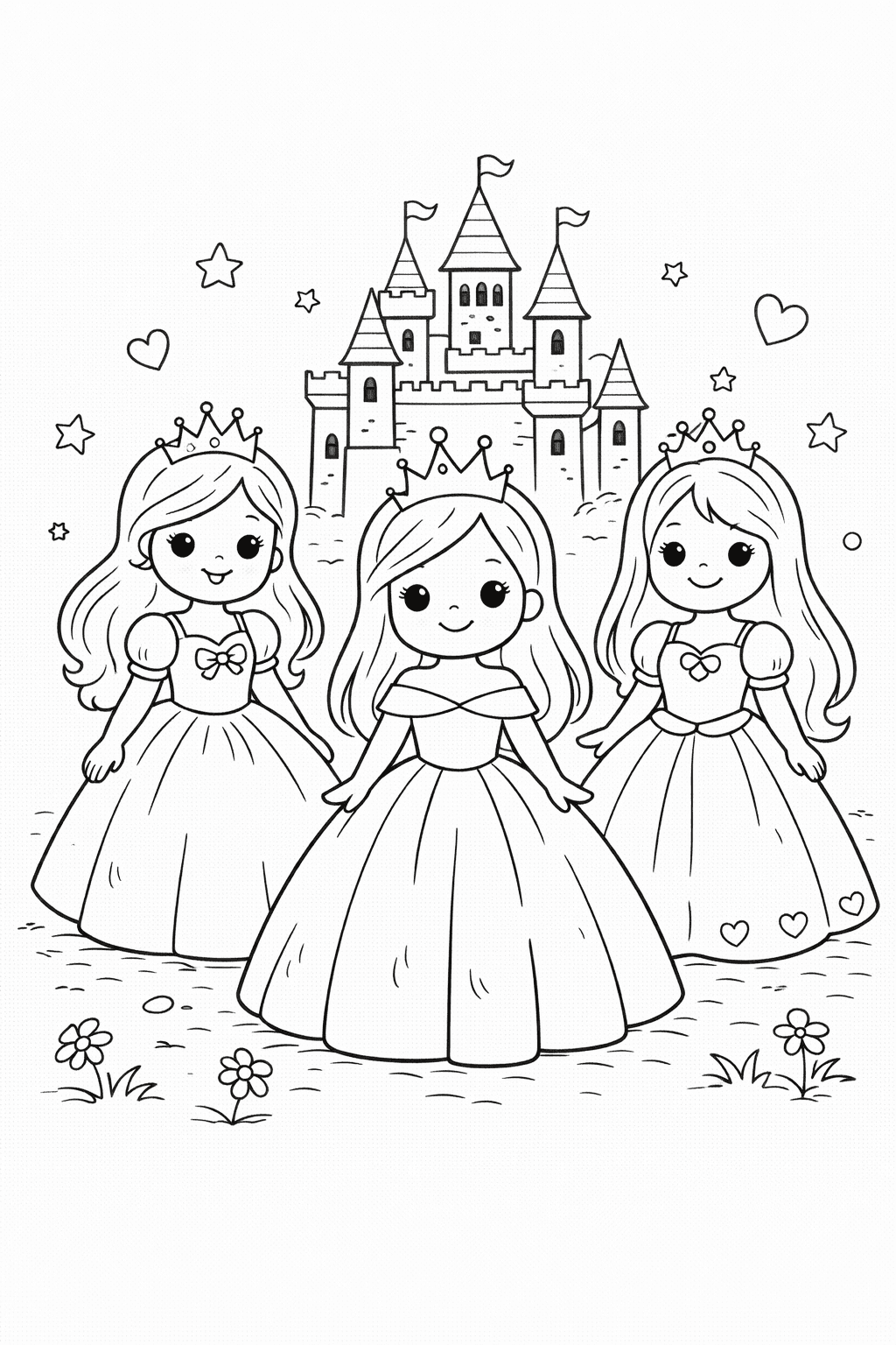 Księżniczki do druku – Kolorowanki księżniczek do wydrukowania