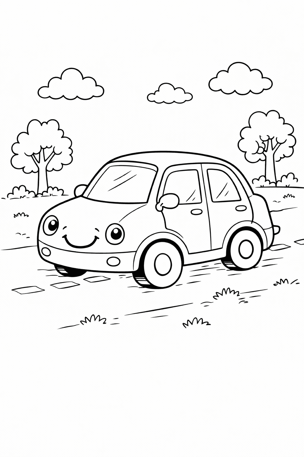 Auto kolorowanka do druku – Samochody do kolorowania