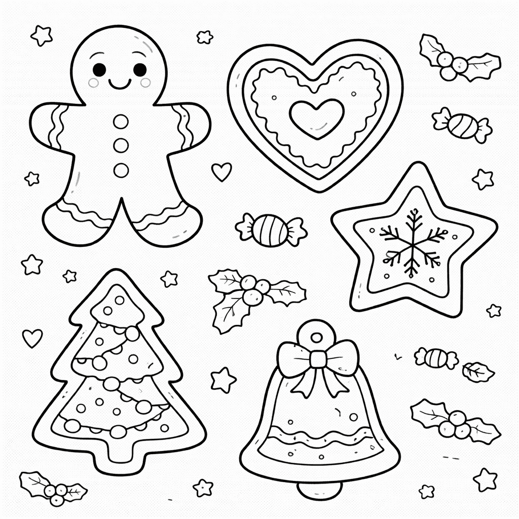 Pierniczki do druku – Świąteczne kolorowanki pierników