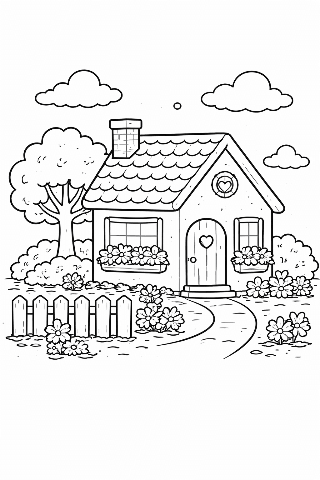 Domek do druku – Kolorowanka domku dla dzieci