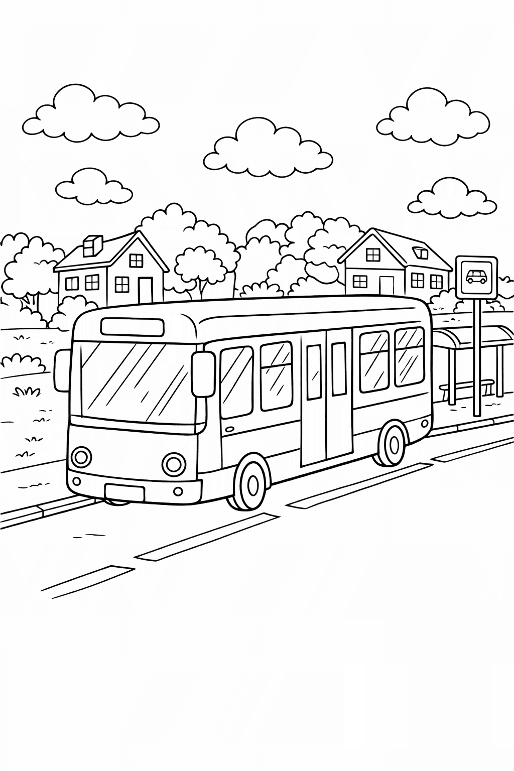 Autobus do druku – Kolorowanka autobusu