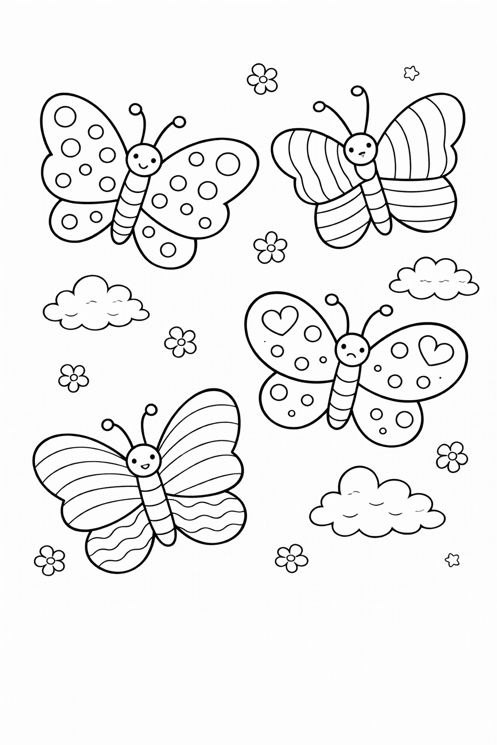 Kolorowanki Motyle – Pobierz i drukuj motylki dla dzieci