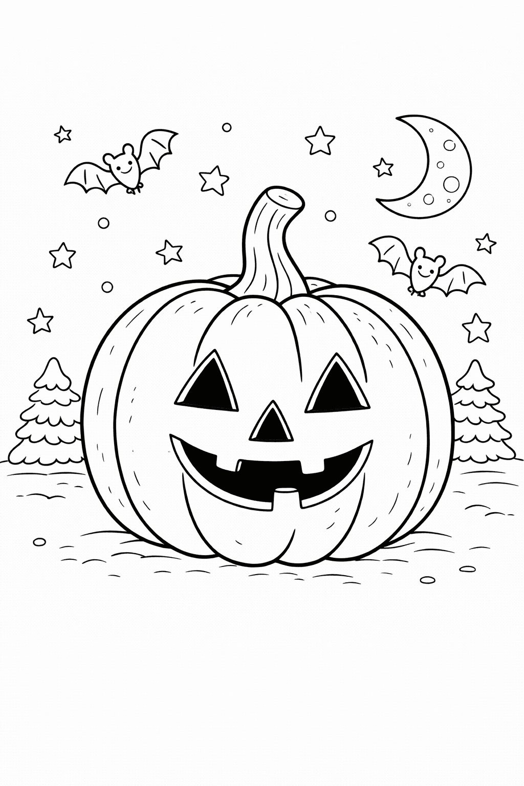 Dynia do druku – Kolorowanka dyni na Halloween