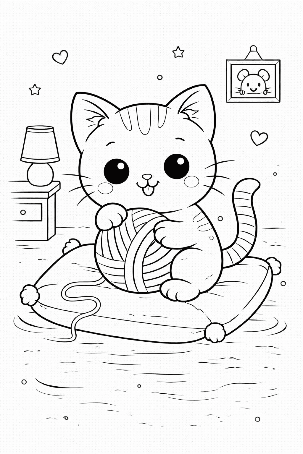Kot do druku – Kolorowanka z kotem dla dzieci