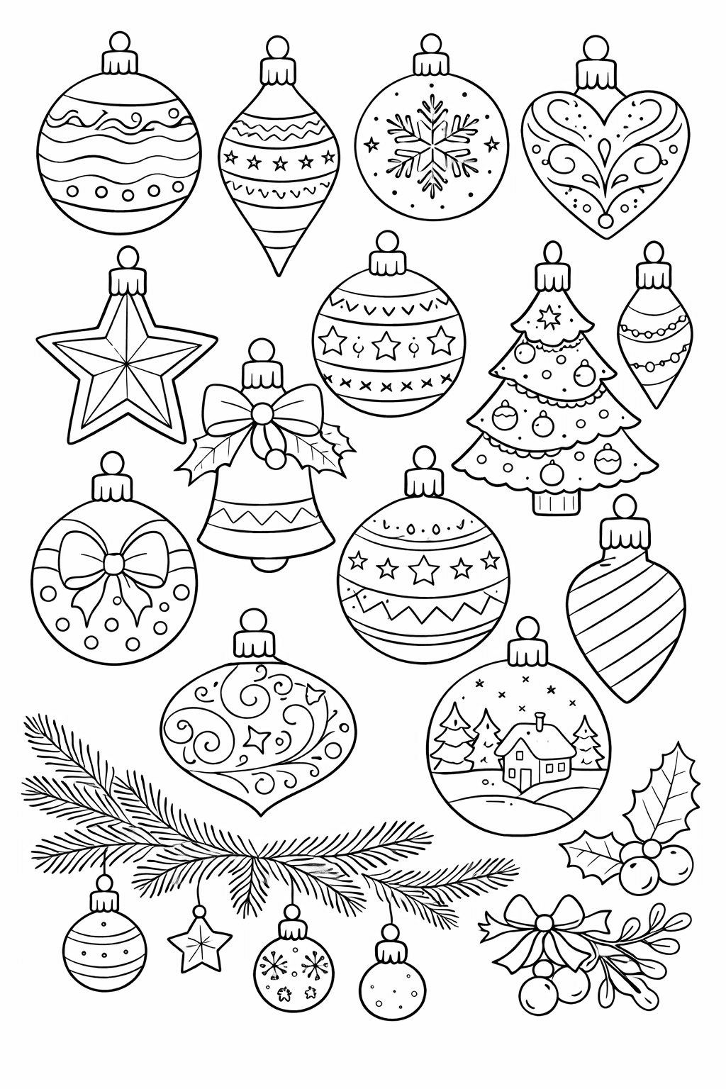 Bombki do druku – Szablony bombek choinkowych