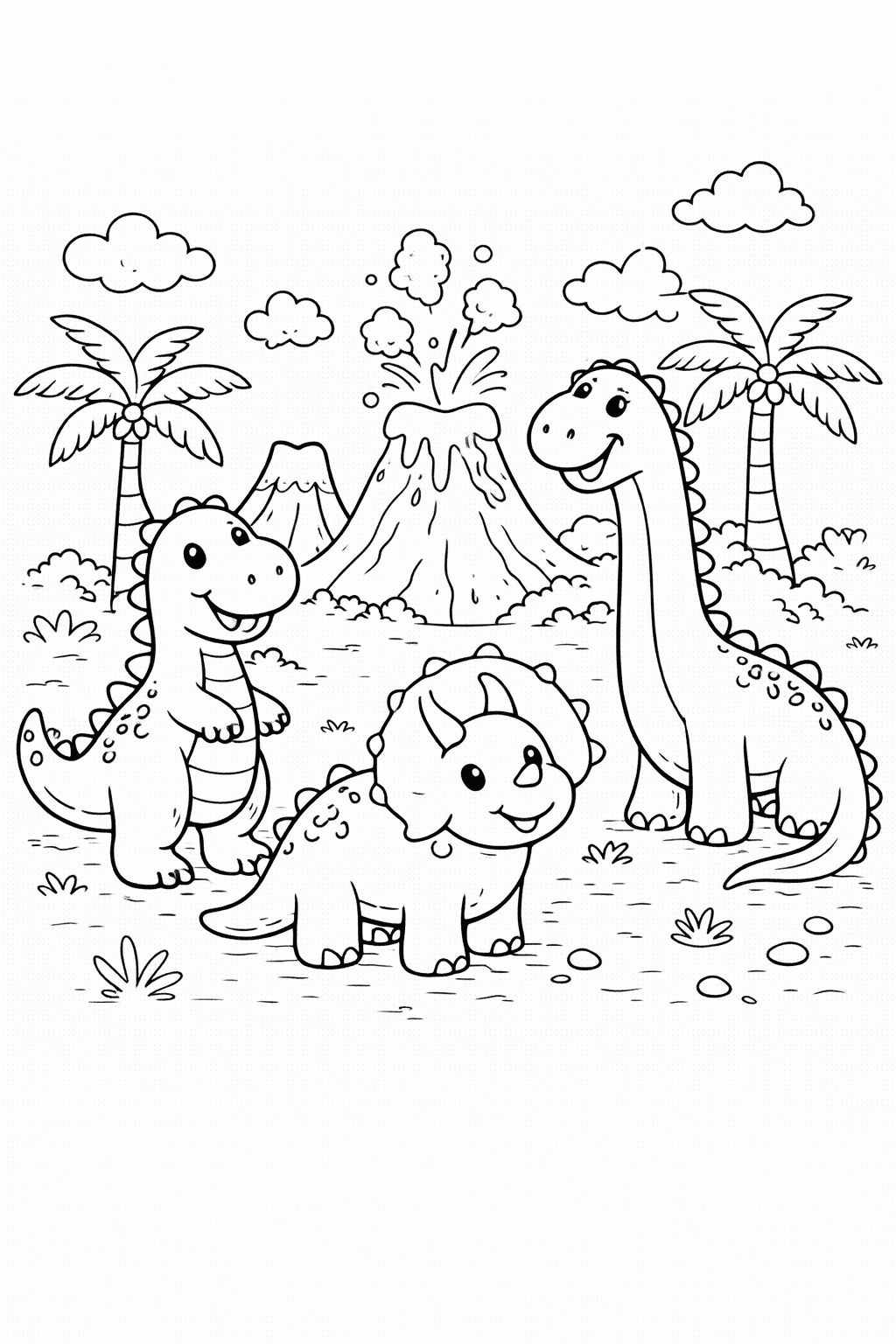 Dinozaury do druku – Kolorowanki dinozaurów dla dzieci