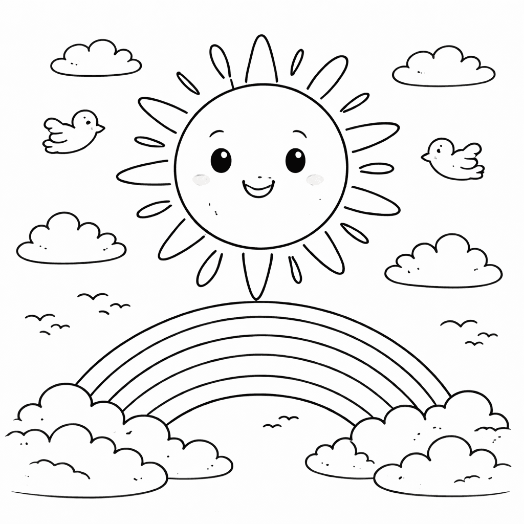Słońce do druku – Kolorowanka słoneczka