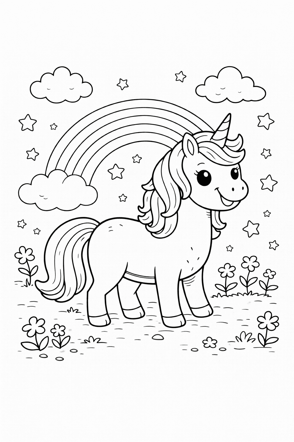 Jednorożec do druku – Kolorowanki jednorożców dla dzieci