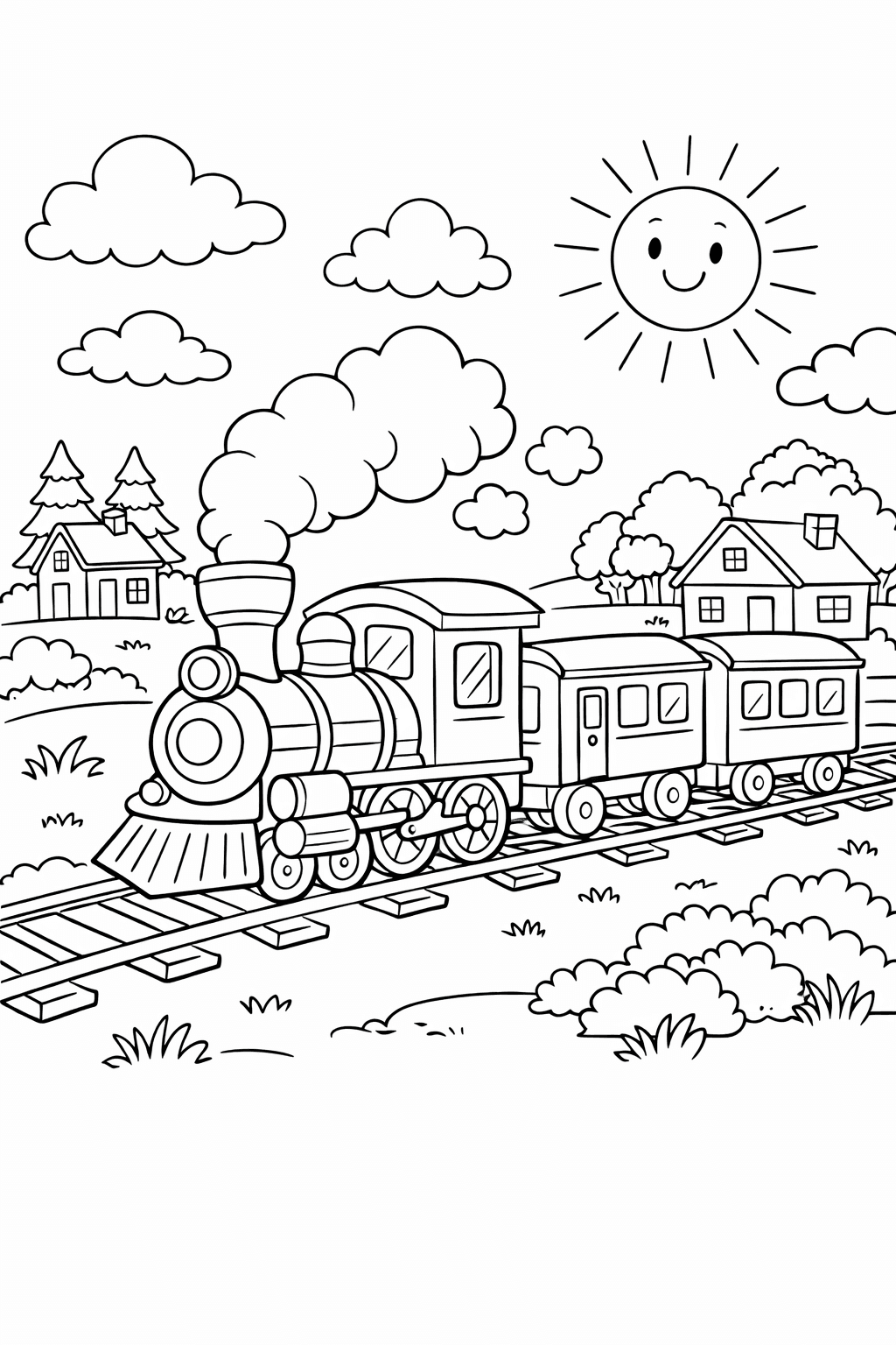 Pociąg do druku – Kolorowanka pociągu