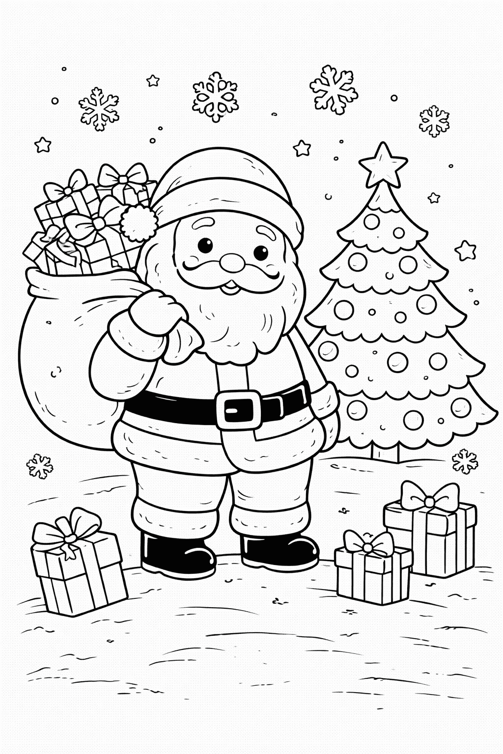 Święty Mikołaj do druku – Świąteczna kolorowanka