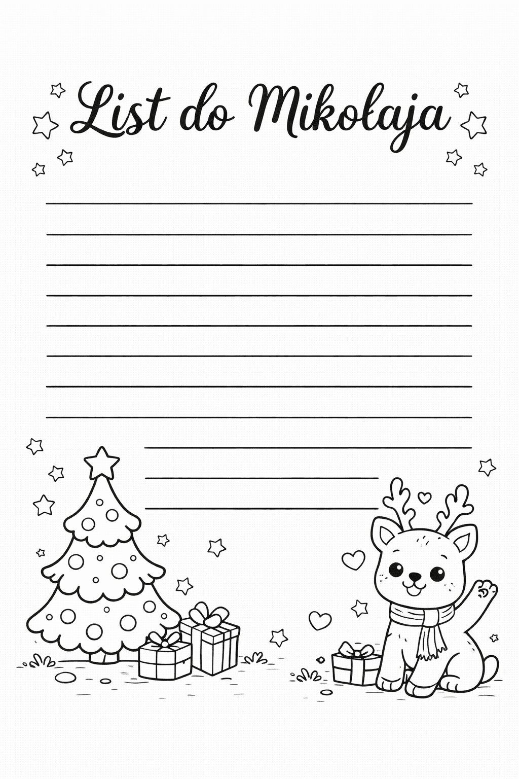 List do Mikołaja do druku – Darmowy wzór listu dla dzieci