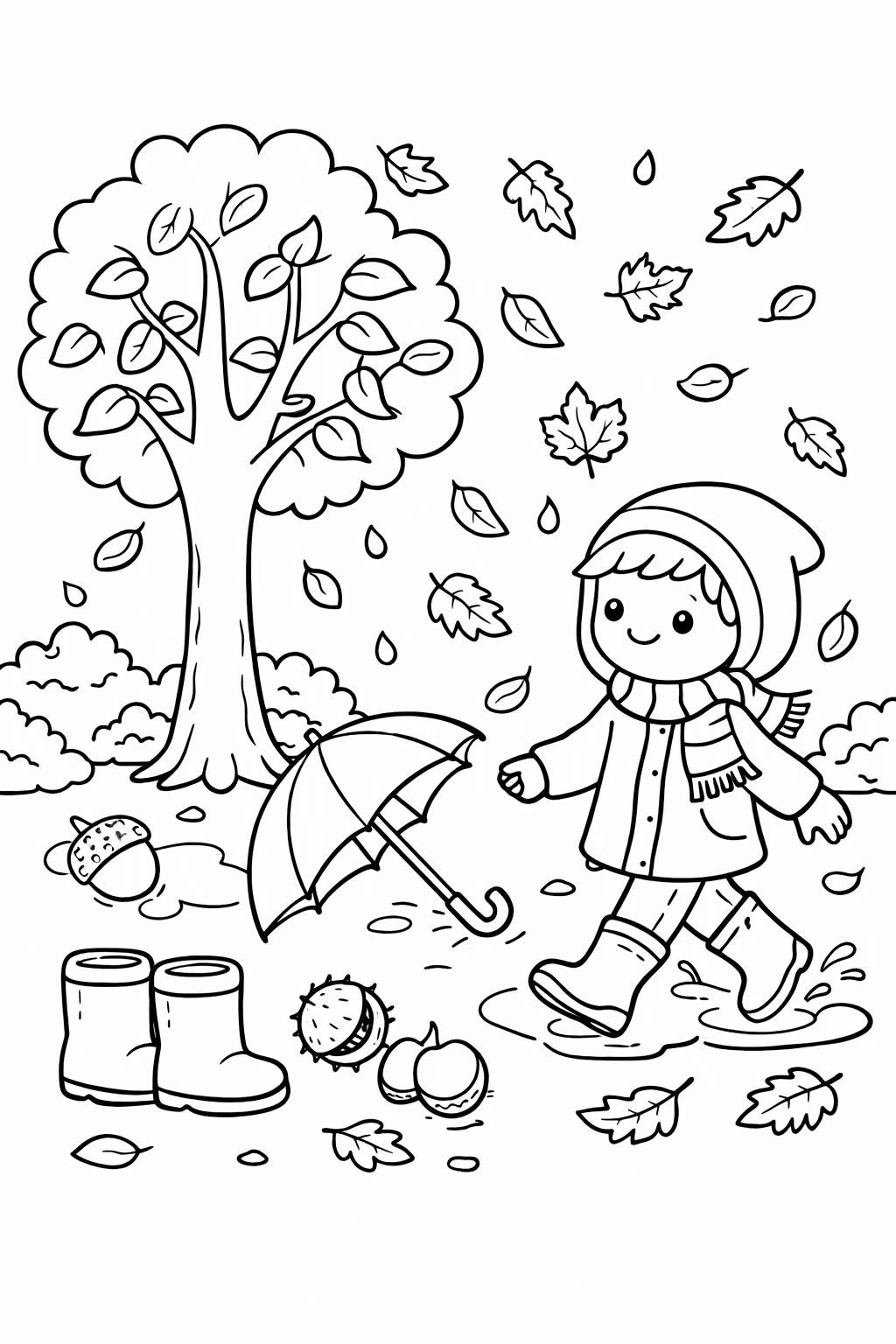 Jesienne kolorowanki do druku – Kolorowanki na jesień