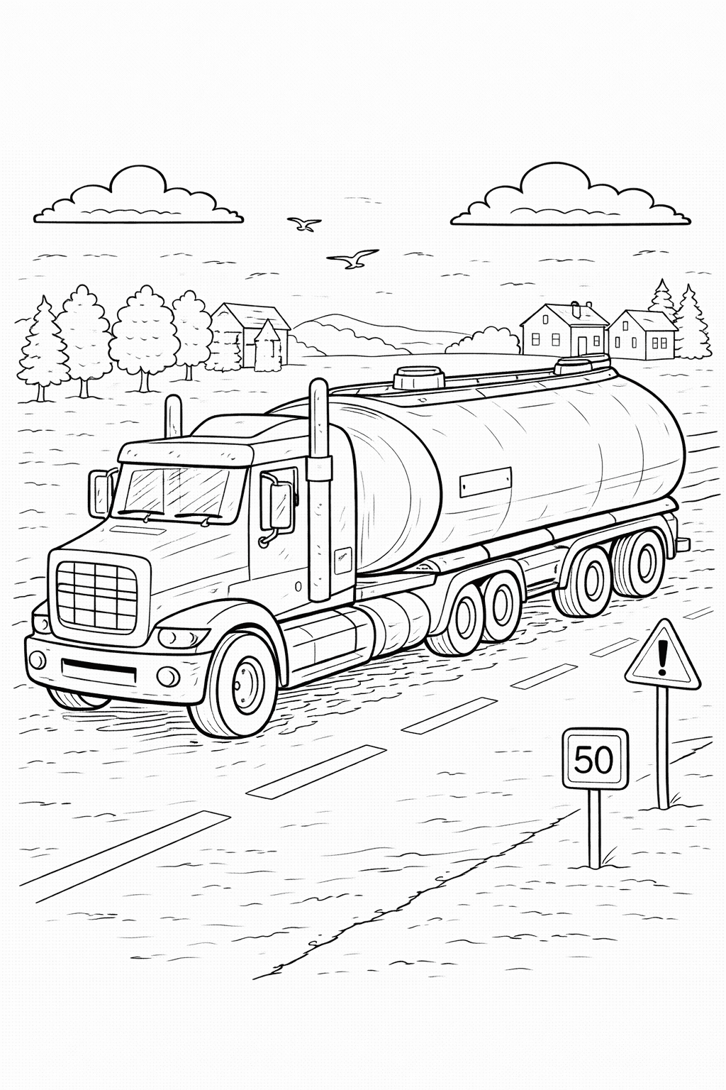 Cysterna do druku – Kolorowanka cysterny