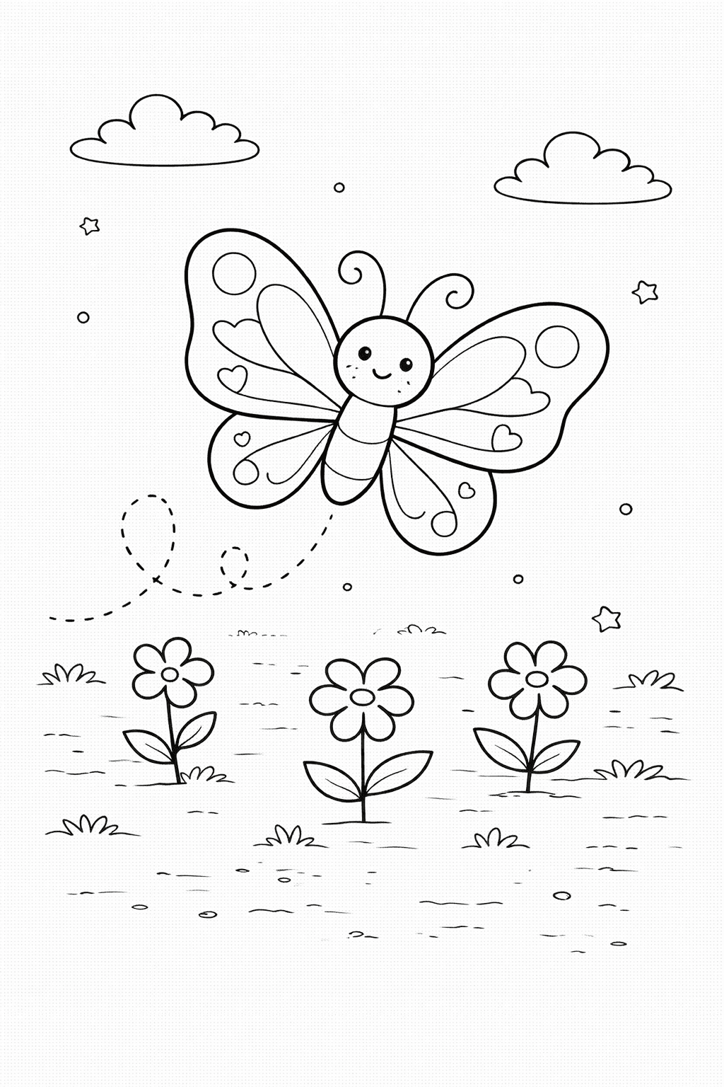 Motylek do druku – Kolorowanka z motylkiem